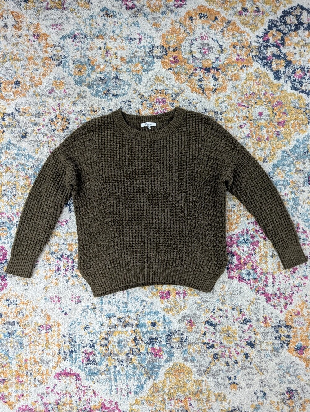 Madewell Women's Wool Sweater, Green, XS